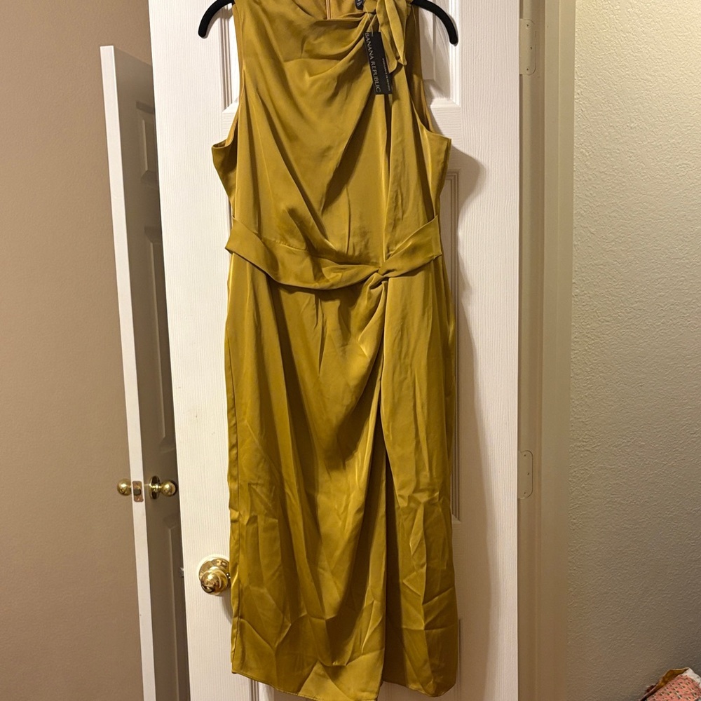 Banana Republic Mustard Midi Dress